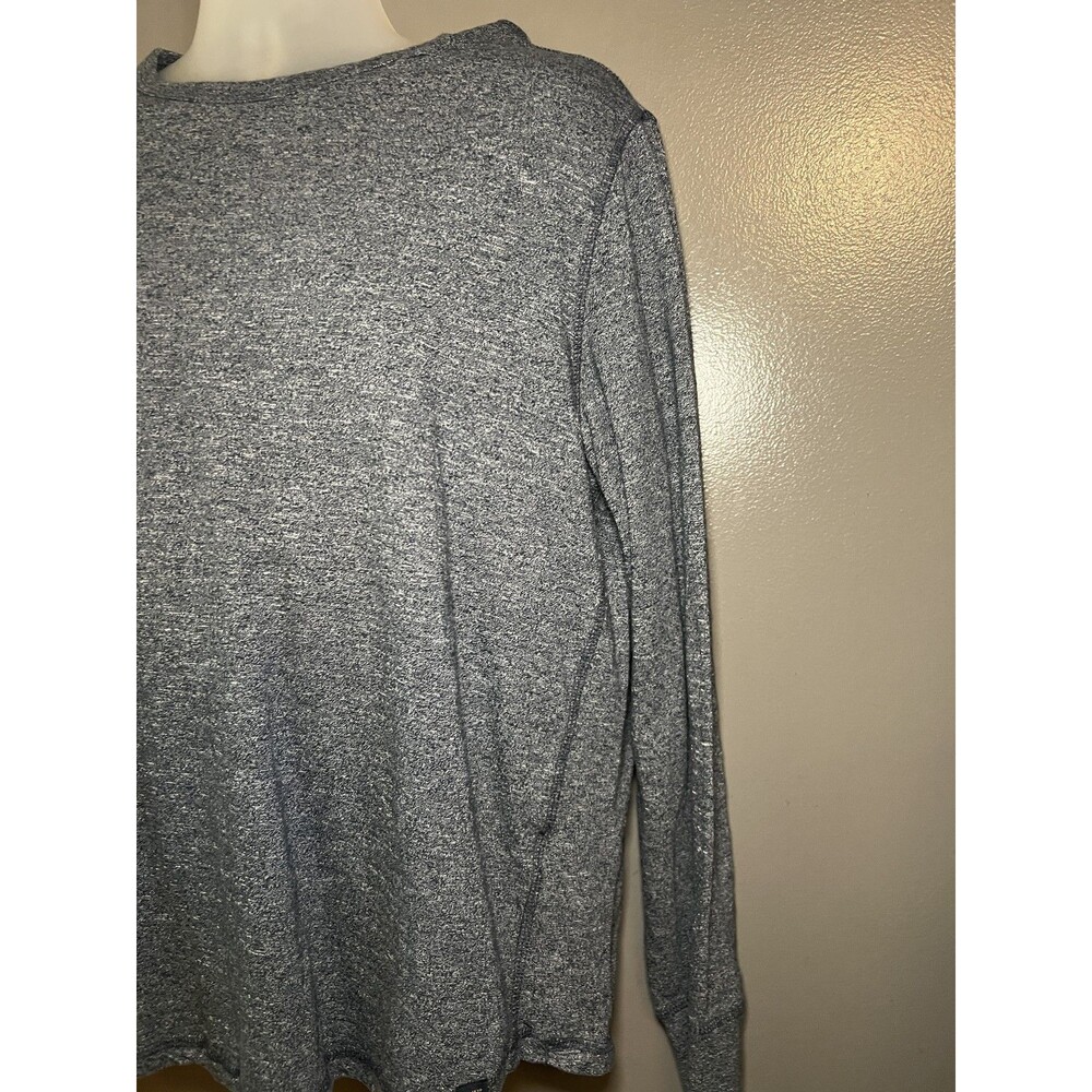 Lucky Brand Shirt Mens Large Heather Gray Long Sleeve Midweight Casual Tee - Picture 4 of 8
